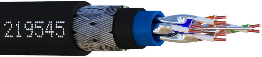 CABLE U/FTP CAT 6A 650MHz SWB PE - ANTI-RONGEUR IMMERGEABLE (Touret 100m) (219545-W1) ELBAC