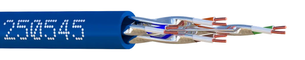 CABLE U/FTP CAT 6A LSZH BLEU (BOBINE DE 100m) ELBAC