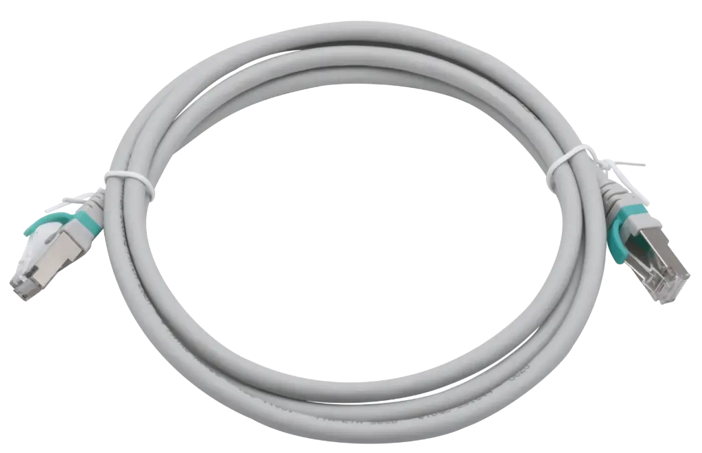CORDON S/FTP CAT6A PATCH LSZH GRIS CLIP VERT 2m ELBAC