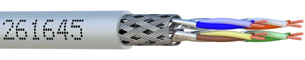 CABLE S/FTP CAT 6A PATCH INTERIEUR LSZH GRIS Dévidoir 305 M ELBAC