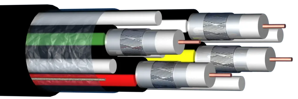 CABLE COAXIAL Ø 6.8 mm 4 en 1 - 17 PATC classe A - 3 GHz NOIR - ELBAC