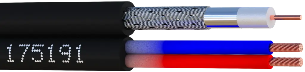 CABLE iDEFINITION 80 - HD SDI + 2 X 1.5 mm²  DEVIDOIR 150 m (175191) ELBAC