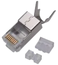PLUG RJ45 2x4c FTP CAT6  METAL+ PEIGNE  Ø1.1/6 (940536-K5) ELBAC
