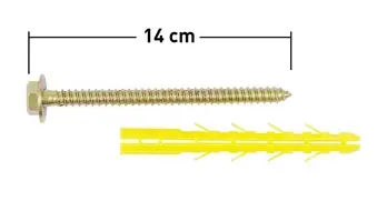 FIXATION CORPS CREUX TIREFOND Ø 10 mm, Long. 140 mm + rondelles ERARD
