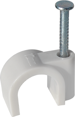 ATTACHE PONTET POUR TUBE IRL / CABLE Ø 10mm POINTE 23mm GRISE EUR'OHM