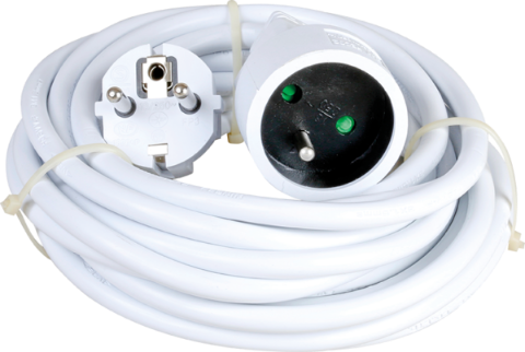 PROLONGATEUR  2P+T 10/16A 230V 3x1.5mm²  3m BLANC EUR'OHM