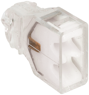 BORNE TRANSPARENTE 2 ENTREES BLANCHE EUROHM