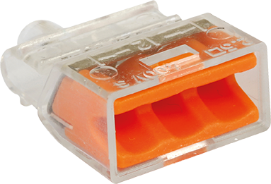 BORNE TRANSPARENTE 3 ENTREES ORANGE EUR'OHM