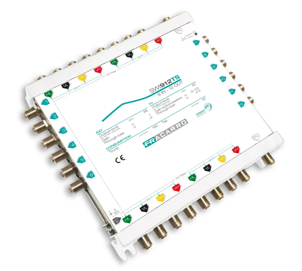 COMMUTATEUR CASCADABLE 9 ENTREES 12 SORTIES ACTIF/PASSIF FRACARRO