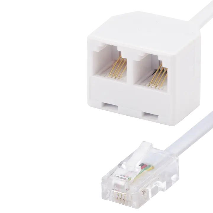 ADAPTATEUR 2 x RJ11 Femelle / RJ45 Mâle   10 cm  ERARD CONNECT