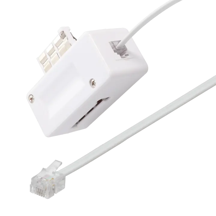 CORDON RJ 11 Mâle / PRISE "T" Mâle - Haut Débit ADSL - NOIR 3M 