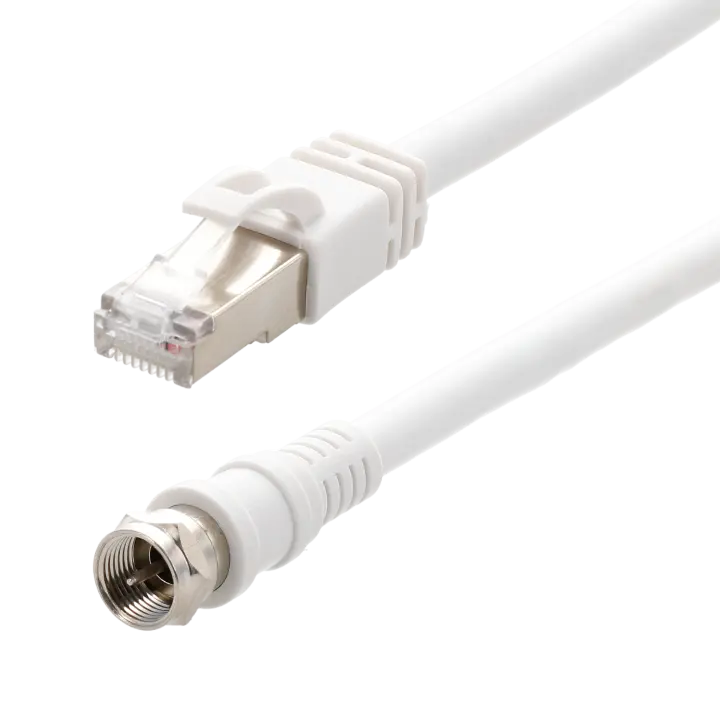 CORDON BALUN TV/SAT RJ45 M / Prise "F" Mâle - 0,30 m ERARD CONNECT