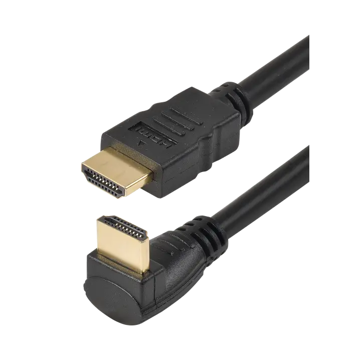 CORDON HDMI 2.0 Coudé HIGH SPEED WITH ETHERNET, M Droit / M à90°  2 M