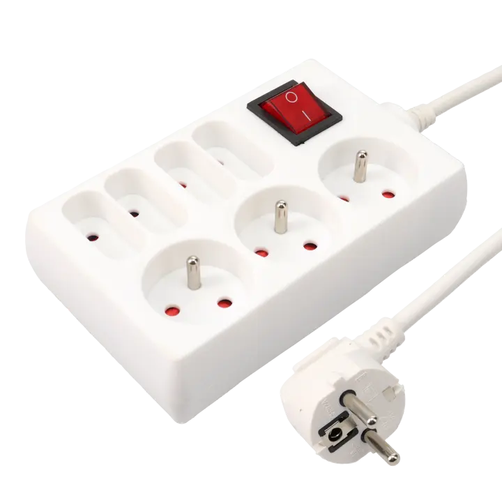 BLOC 7 PRISES 3x(2 P+T) et 4x(2P)-3680W+INTER-1m ERARD CONNECT