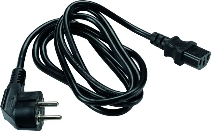 CORDON ELECTRIQUE 2 POLES + TERRE - 1 PRISE IEC C13 FEMELLE 