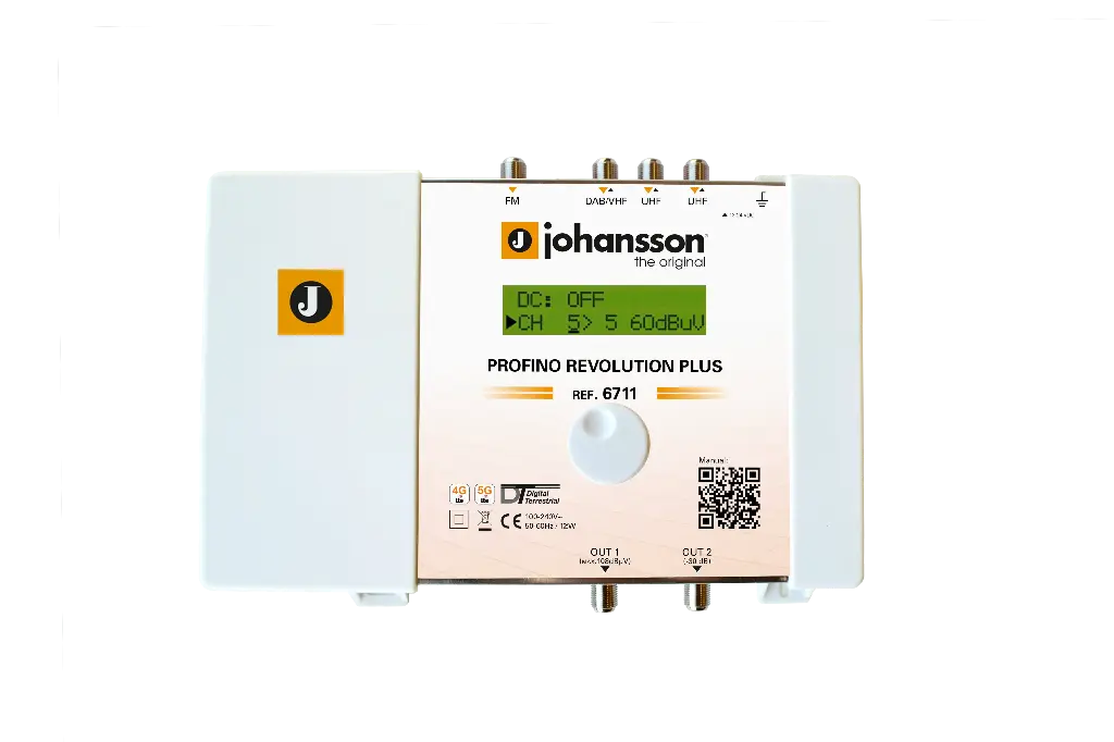 CENTRALE PROGRAMMABLE FM, DAB/BIII, 2 UHF 15 FILTRES G.60dB JOHANSSON