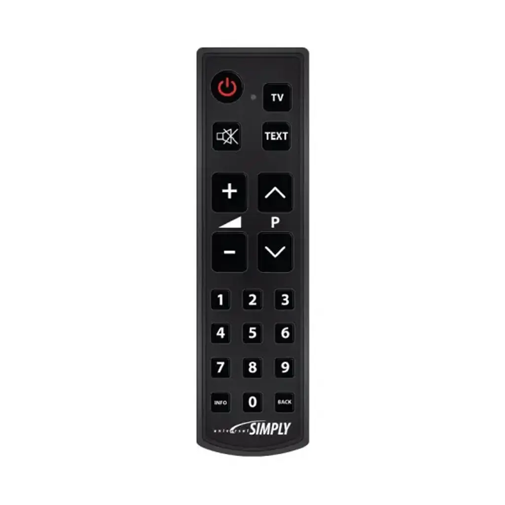 TELECOMMANDE SIMPLIFIEE POUR TV (par codes)  "GROSSES TOUCHES"  MBG