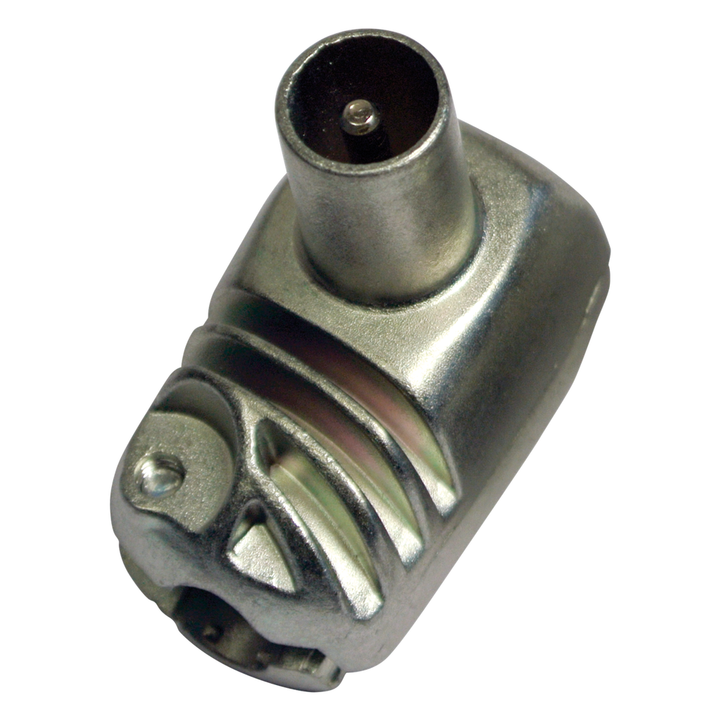 FICHE COAXIALE MALE COUDEE METAL Ø 9,52 mm TELEVES