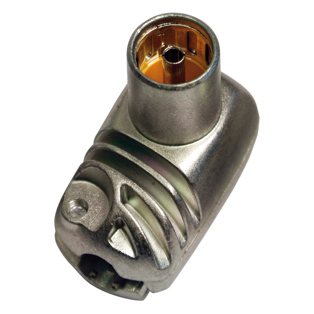 FICHE COAXIALE FEMELLE COUDEE METAL Ø 9,52 mm TELEVES
