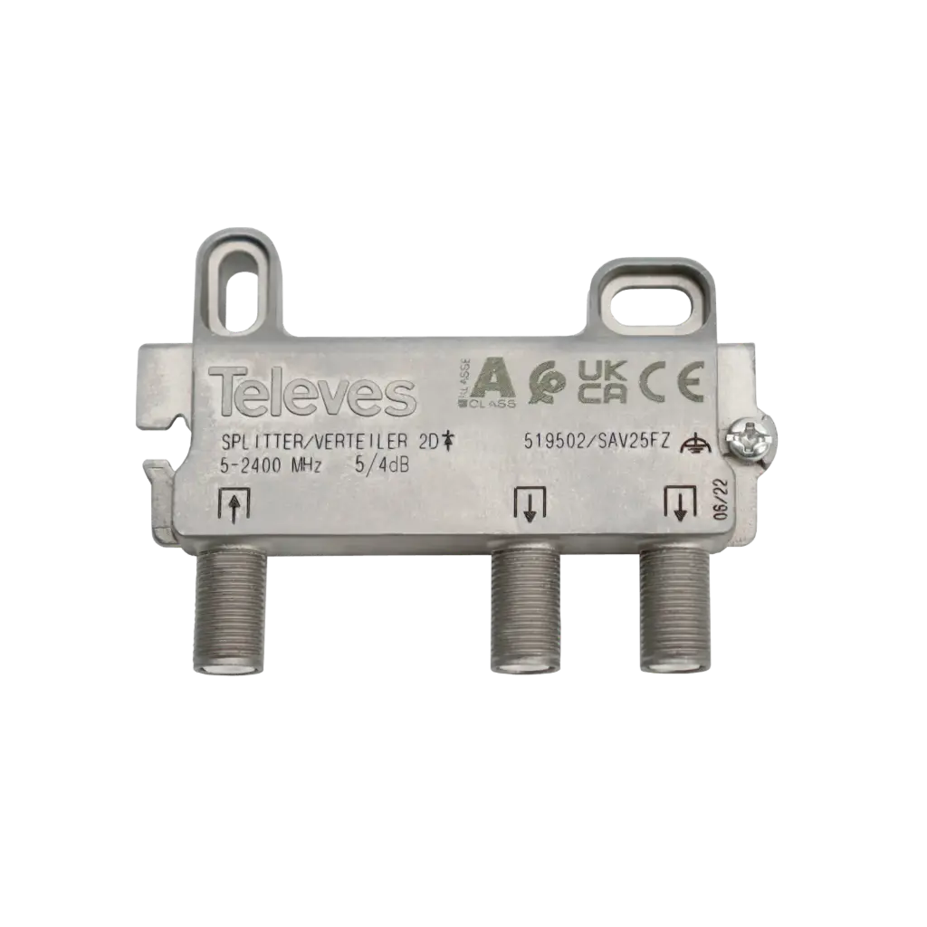 REPARTITEUR 2 DIR. 5-2400 MHZ "F"  entrées/sorties alignées TELEVES
