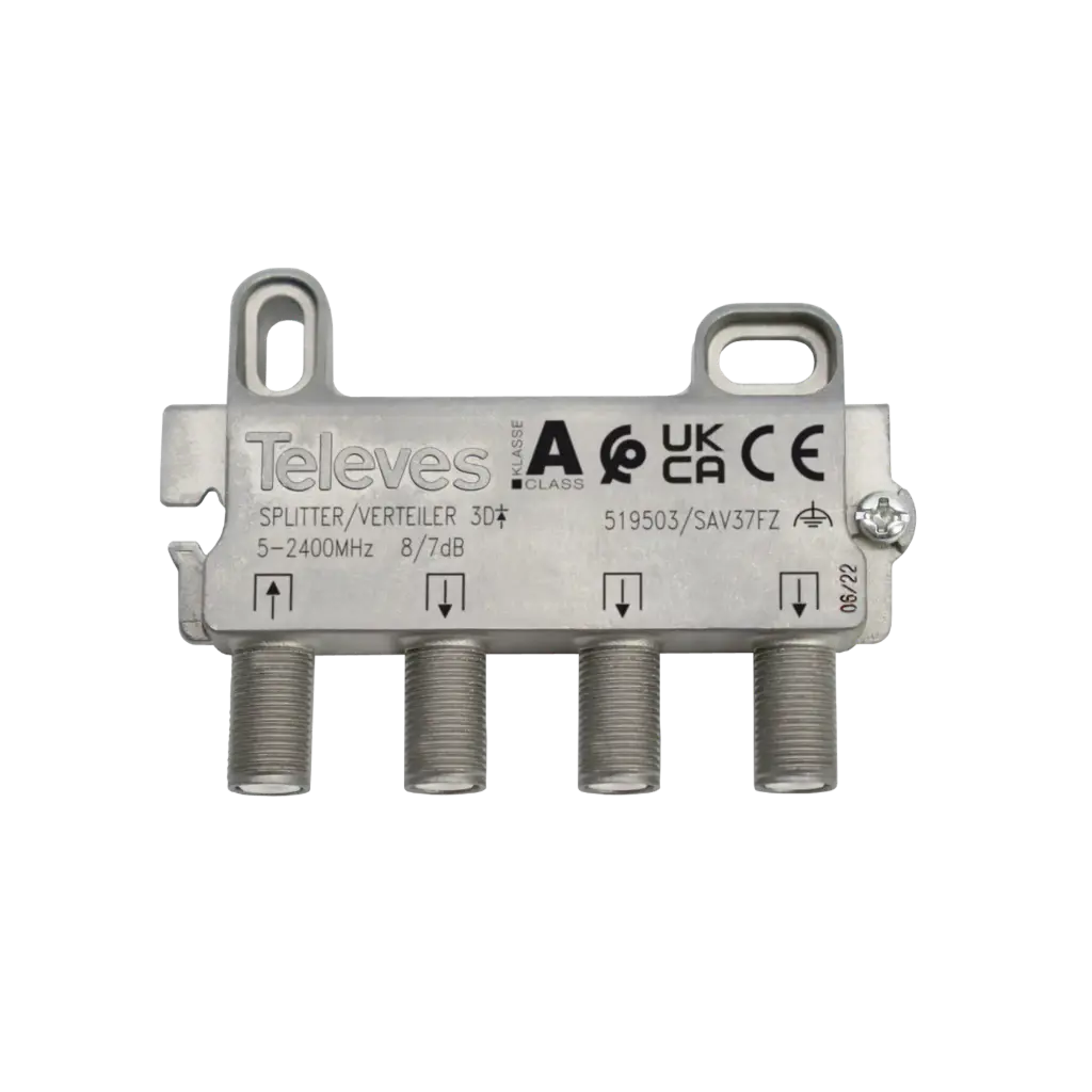 REPARTITEUR 3 DIR. 5-2400 MHZ "F"  entrées/sorties alignées TELEVES