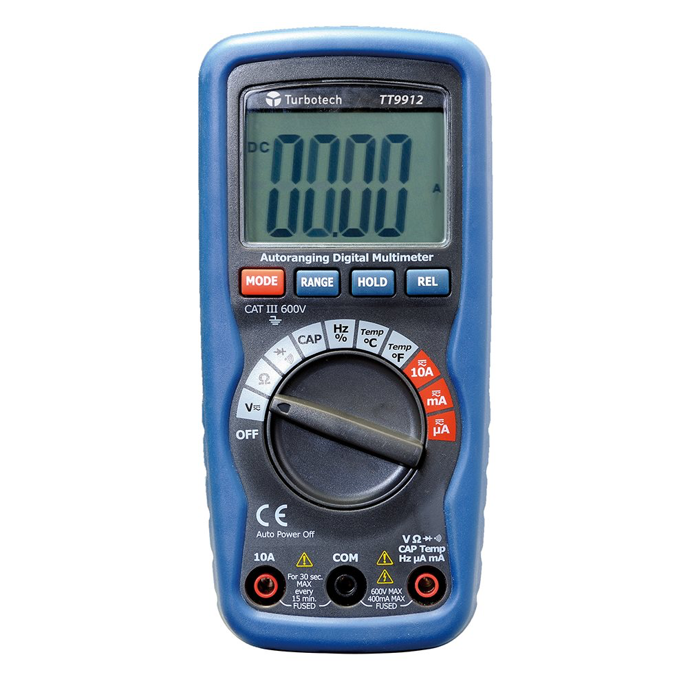 MULTIMETRE NUMERIQUE V/A/Capa/F/R/Diode/Bu TURBO TRONIC