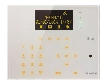 CLAVIER TOUCHE SOFT  FILAIRE LECTEUR BADGE INTEGRE  ELKRON