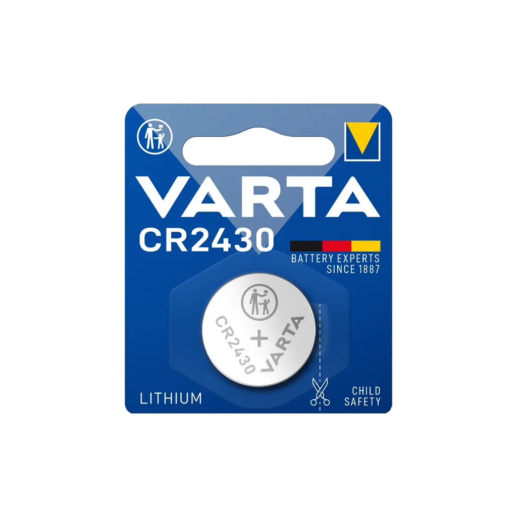 BLISTER 1 PILE BOUTON LITHIUM CR2430 VARTA