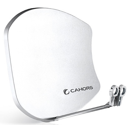PARABOLE BISAT Ø 70 CM FIBRE BLANCHE + SUPPORT G2 (sans LNB) CAHORS