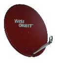 PARABOLE Ø 80 CM ALU ROUGE sans LNB WISI