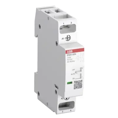 CONTACTEUR MODULAIRE J/N silencieux 20A- 2 pôles 2NO AC-1/AC-7a 240 VAC- Tension cde 230-240Vac/Vdc- limiteur de surtension (H300469)