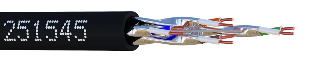 CABLE U/FTP CAT 6A 650MHz INT/EXT NOIR (DEVIDOIR 305 M) ELBAC 