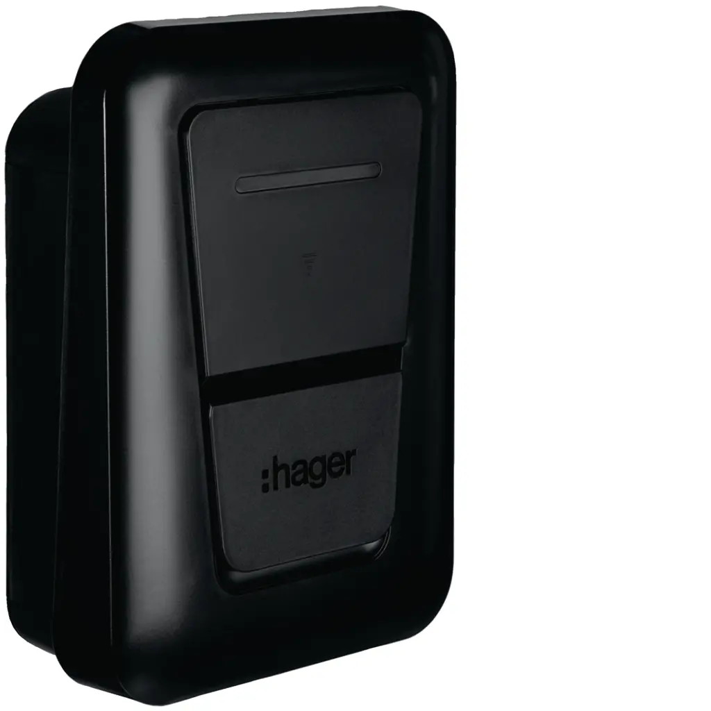 BORNE DE RECHARGE WITTY PLUS 22KW  IP55 -1x 7,4 ou 22kW 1Ph/3Ph AVEC PRISE T2S , EQUIPE DE LA CARTE TIC FILAIRE, ACCES PAR RFID, APPLICATION BLUETOOTH, CARTE DE COM. OCPP, COMPTEUR MID HAGER