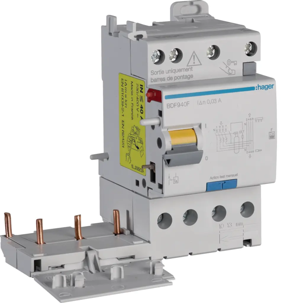 BLOC DIFFERENCIEL DS 3P+N 40A 30MA HAGER  