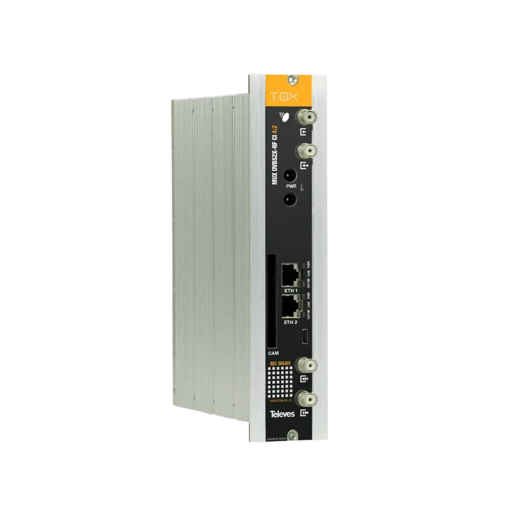 Transmodulateur Twin avec Remultiplexage DVBS/S2/S2X - DVBT (COFDM) ou DVBC (QAM), avec CI TELEVES 