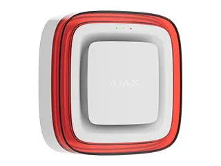 AVERTISSEUR SONORE D'ALARME INCENDIE TYPE 4 SANS FIL AVEC DISPOSITIF D'ALARME VISUEL (VAD) INTEGRE. BATTERIE 4x CR123A. BLANC AJAX  