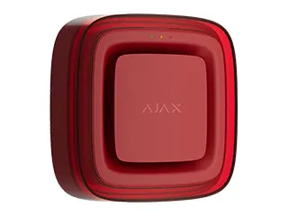 AVERTISSEUR SONORE D'ALARME INCENDIE TYPE 4 SANS FIL AVEC DISPOSITIF D'ALARME VISUEL (VAD) INTEGRE. BATTERIE 4x CR123A. ROUGE AJAX  