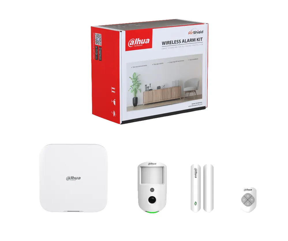 KIT ALARME HUB 2 IP/WIFI/4G +CONTACT OUV + PIRCAM +TELECOMMANDE DAHUA