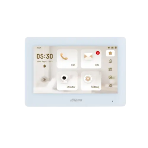 ECRAN TFT 7"  COULEUR 2 FILS ET WIFI (NON POE) BLANC  DAHUA