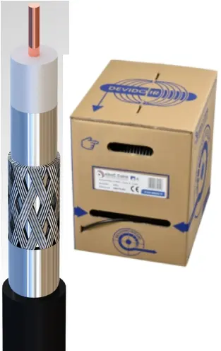 [ELB17PATC250DEV] CABLE COAXIAL Ø 6,8 mm 17PATC A - 3 GHz NOIR - DEVIDOIR 250 m ELBAC
