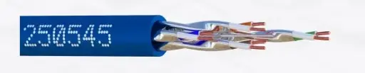 [ELB250545-R3] CABLE U/FTP CAT 6A LSZH ELBAC BLEU (Dévidoir 305m)