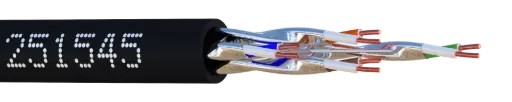 [ELB251545-W5] CABLE U/FTP CAT 6A 650MHz INT/EXT NOIR (TOURET bois 500 M) ELBAC