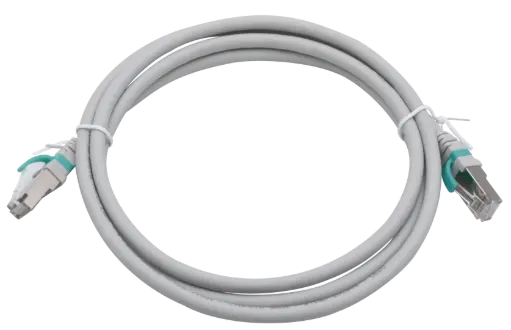 [ELB261644-X0005] CORDON S/FTP CAT6A PATCH LSZH GRIS CLIP VERT 0.5m ELBAC