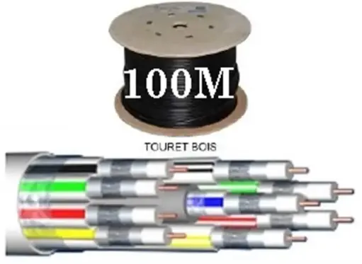 [ELB9X17VATC] CABLE COAXIAL Ø 6,8 mm 9 EN 1 - 17VATC classe A - 3 GHZ BLANC ELBAC