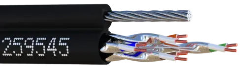 [ELBCAT6AUTOW1] CABLE U/FTP CAT 6A EXTERIEUR AUTOPORTE 100M ELBAC