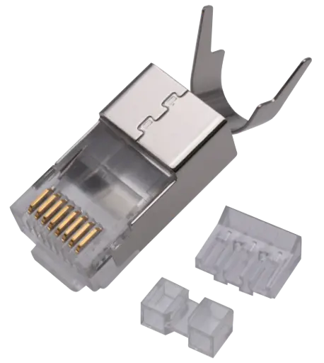 [ELBPLUGRJ452X4] PLUG RJ45 2x4c FTP CAT6  METAL+ PEIGNE  Ø1.1/6 (940536-K5) ELBAC