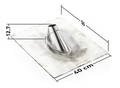 [ERA1841] TUILE PLOMB, MALLEABLE, Long.50 x  larg. 40 cm ERARD