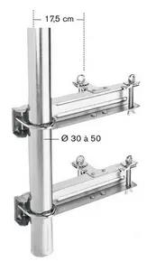 [ERA3604] CERCLAGE DOUBLE pour MATS de Ø 25 à 50 mm GALVA ERARD