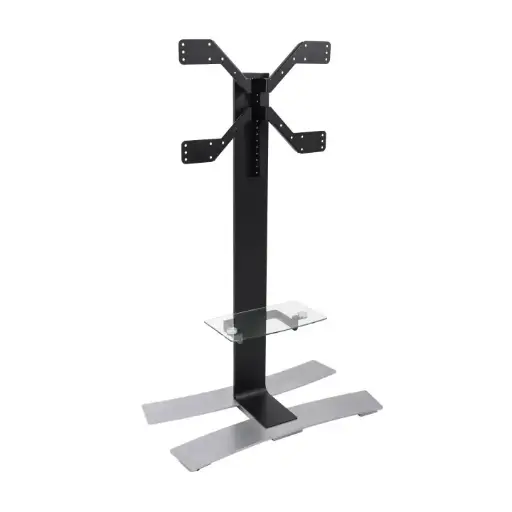 [ERA39051] PIED TV NOIR à ROULETTES, écrans 40"-75" (50 kg) AVEC TABLETTE ERARD