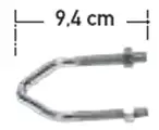 [ERA800800] ETRIER Ø 8, Long. 9,4 cm ERARD